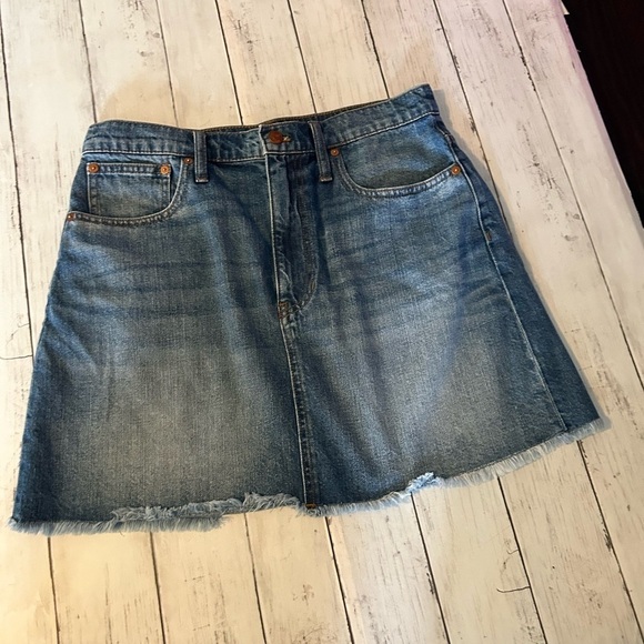 NWOT Madewell Rigid Denim A-Line Skirt Size 30 - Picture 5 of 9